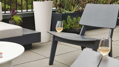 Drink-Holding Outdoor Lounge Chairs
