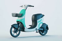 Crowded Cityscape Electric Bicycles