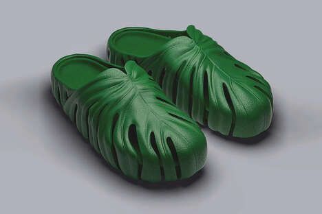 Plant-Inspired Slide Sandals