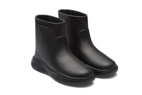 Luxury Round-Toed Rubber Boots