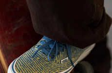 Fingerprint-Graphic Skateboard Sneakers