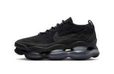 All-Black Bulbous Lifestyle Sneakers