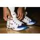 Retro Leather Basketball Sneakers Image 1