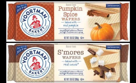 Autumnal Wafer Snack Cookies