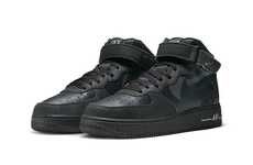 Mid-Cut Dark Leather Sneakers