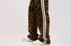 Furry Bold-Printed Track Pants