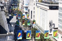 Colorful Aerial Installations