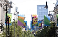 Colorful Aerial Installations Image 2