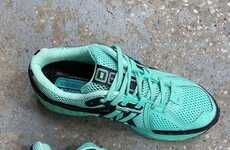 Fluorescent Teal Running Shoes