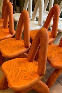 Wood-Inspired Patterned Chairs Image 1