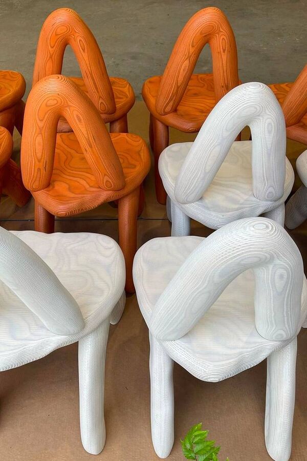 Wood-Inspired Patterned Chairs Image 2