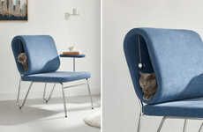 Pet Bed-Equipped Chair Designs