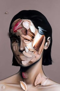 Human Duality-Themed Abstract Art