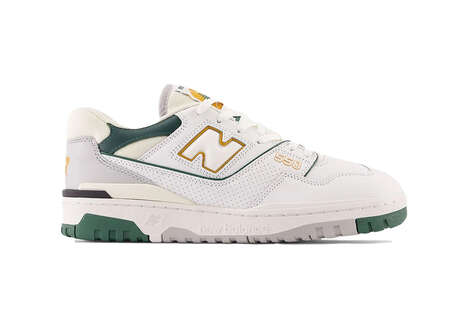 Green Gold-Accented Sneakers