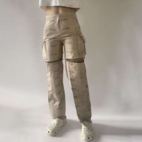 Upcycled Napkin Cargo Pants Image 1