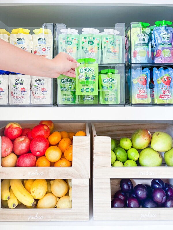 Color-Coded Snack Pantries