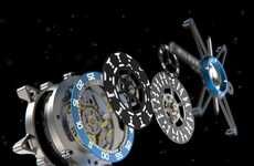 Opulent See-Through Timepieces