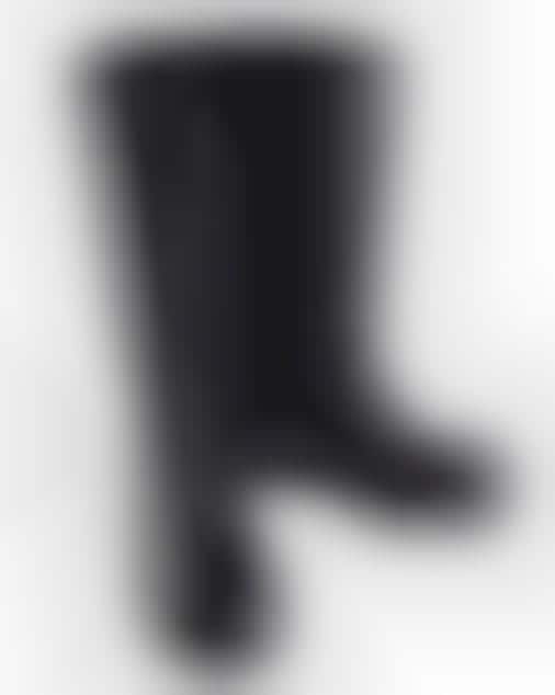 Luxurious Black Block-Heel Boots