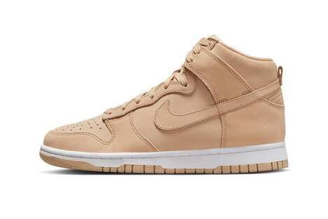 Tanned-Tonal Leather Sneakers