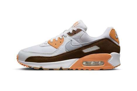Corduroy-Textured Retro Sneakers