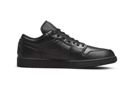 All-Black Leather Sneakers