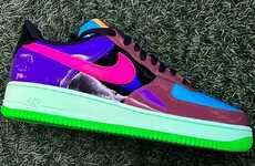 Colorful Glossy Contrasting Sneakers