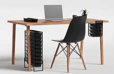 Clutter-Tackling Desk Racks