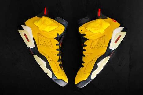 Bright Yellow Perforated Sneakers