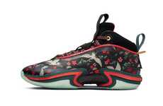 Sakura Patterned Basketball Shoes