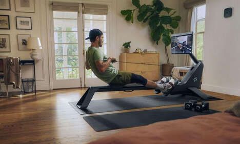Connected Exercise Rowing Machines