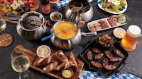 Festive German Fondue Menus Image 1