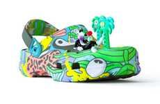 Vibrant Psychedelic Print Clogs