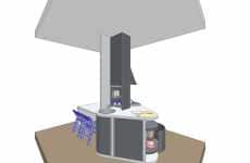 Triangular Mini-Kitchens