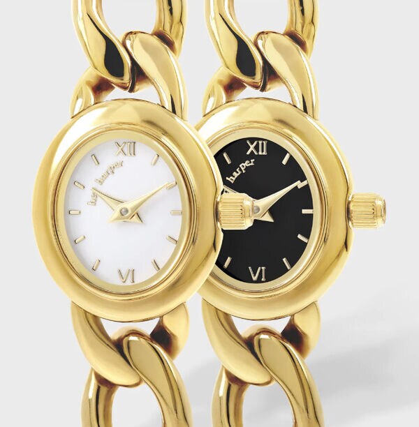 Chunky discount gold watch