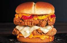 Towering Buffalo Chicken Sandwiches