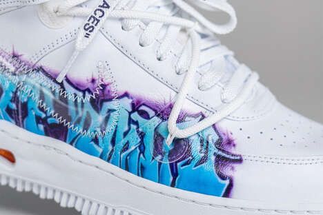 Sleek Graffiti-Adorned Sneakers
