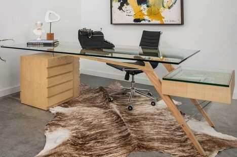 Adaptable Mobile Professional Desks : Airy Office Desk