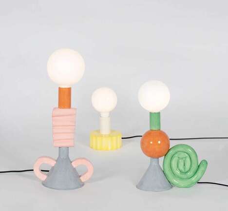 80s-Inspired Ceramic Lighting