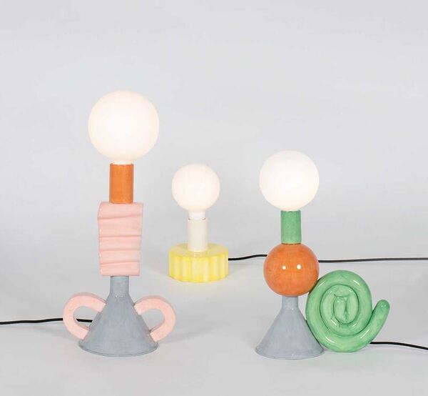 80s-Inspired Ceramic Lighting