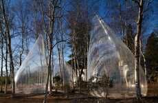 Transparent Teardrop-Shaped Tents