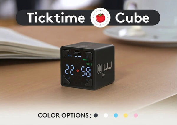 Ticktime Cube: Flip to Start Countdown & Manage Your Time, Ticktime  Pomodoro Timer