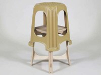 Plastic-Inspired Wooden Stools Image 4