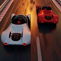 Retrofuturism Split-Body Race Cars Image 5
