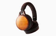 Technical Timber-Accented Headphones