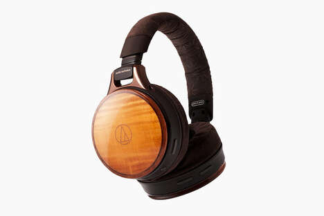 Technical Timber-Accented Headphones