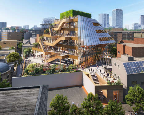 Glass Facade Shopping Centers