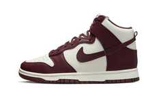 Burgundy Tonal High Sneakers