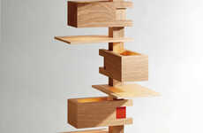 Stacked Wooden Light Fixtures