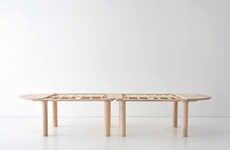 Recycled Yogurt Pot-Constructed Tables