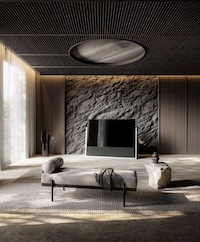Concrete-Like Textile Televisions